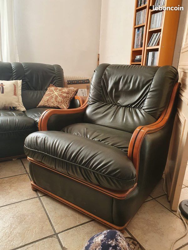 Canapé lit + 2 fauteuils (image 2)