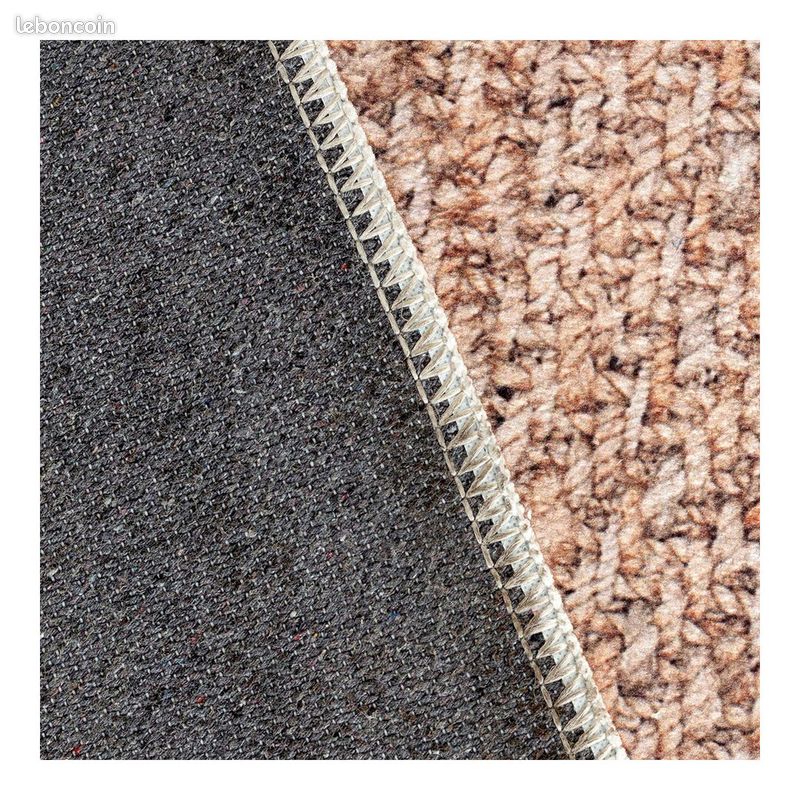 Tapis moderne à franges lavable en machine Sugar Beige 160x230 (image 6)