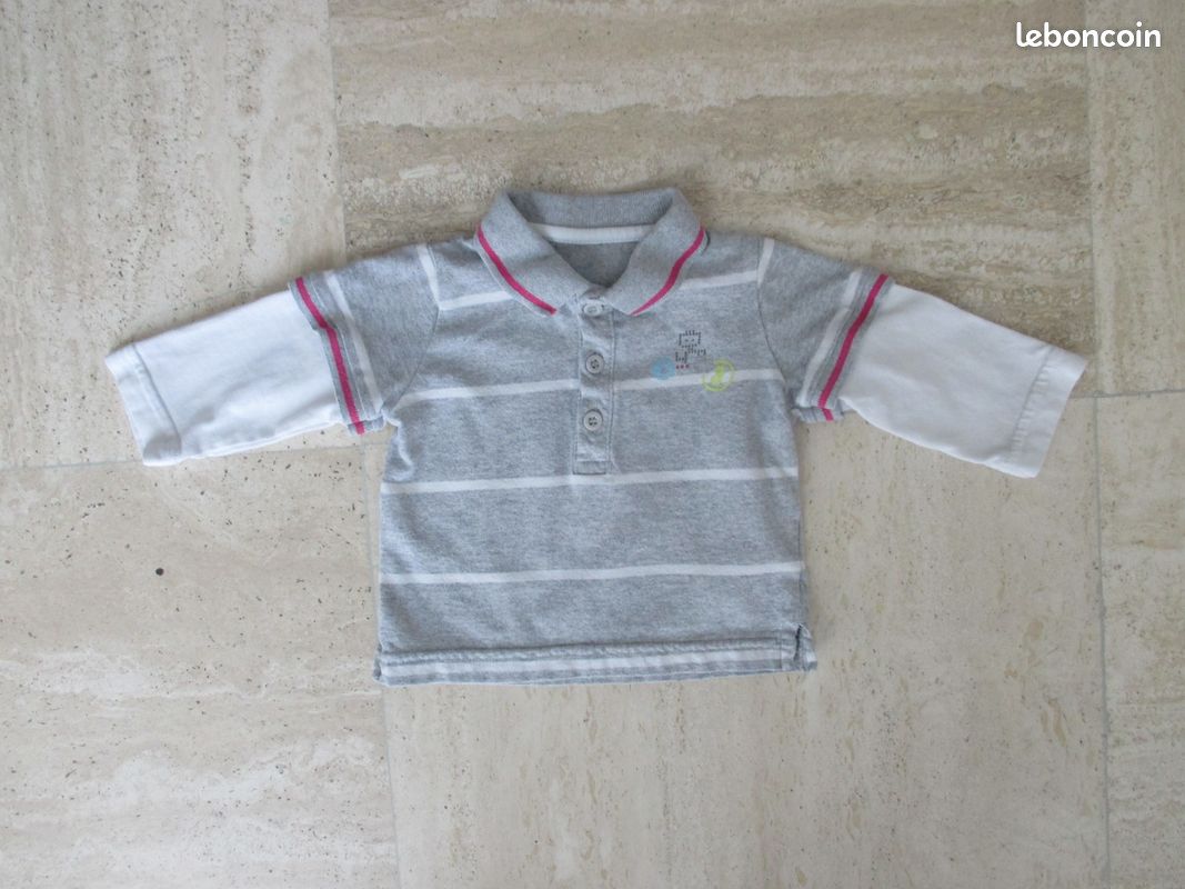 Polo en coton ML 3 mois ( Petit Pirate ) (image 4)