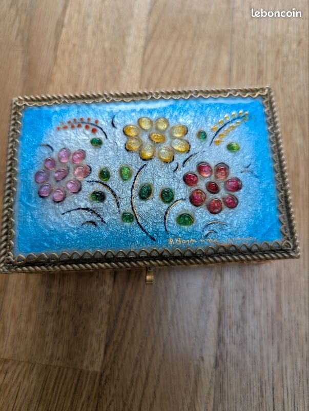 Lot De 10 émaux De Limoges Pour Création De Bijoux - Occasion - Pièces De Décoration
