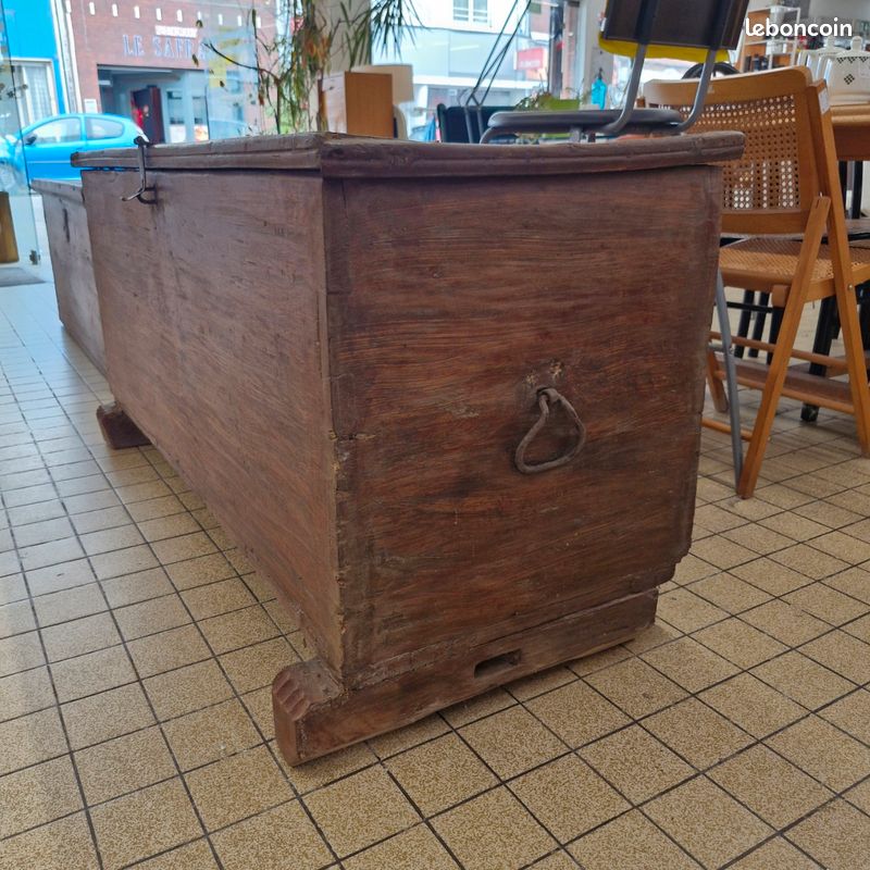 Grande malle/coffre sur pieds, en chêne (image 5)