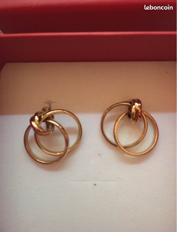 Magnifiques boucles d’oreilles neuves Histoire d’Or (image 1)