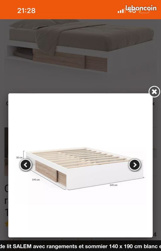 Lit + matelas (image 1)