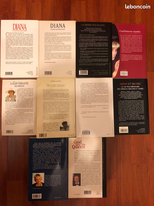 Lot de 10 livres sur la Princesse Diana et la royauté anglaise (Windsor) (image 2)