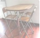 Table bar cuisine 140x70cm + 2 chaises hautes (image 2)