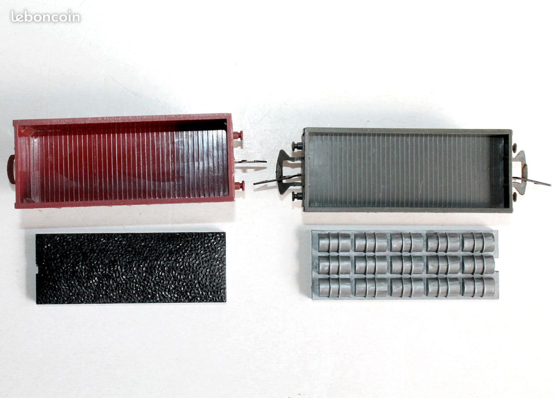 LM002 JOUEF 622500 Ho Train Lot 3 wagon tombereau SNCF 5124106-1 MARRON