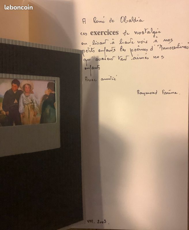Raymond Farina. Exercices. (Dédicacé) (image 2)