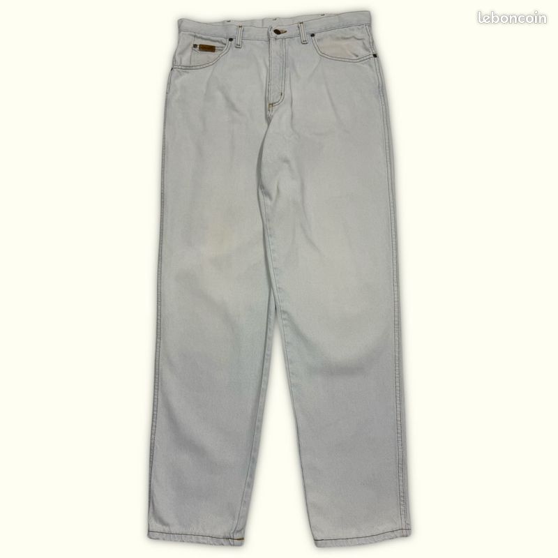 Jeans Homme Wrangler W34 L30 Bleu clair Coton Bon état Regular Normal Uni (image 1)