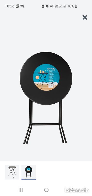 Table haute pliante (image 3)