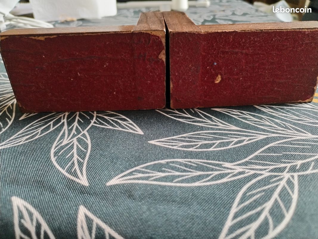 Serre-livres vintage bois 2 chiens Scottie Terrier (image 3)