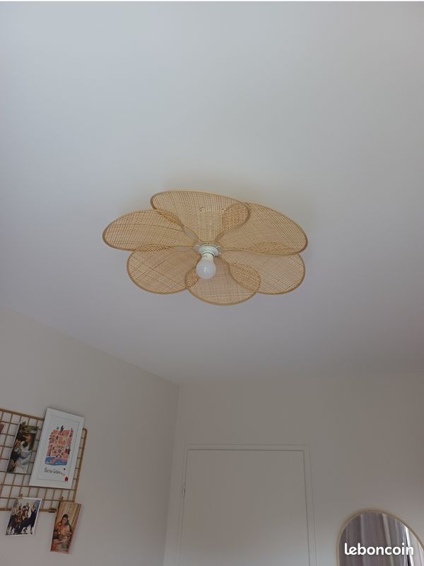 Abat jour en cannage pour suspension plafond (image 1)