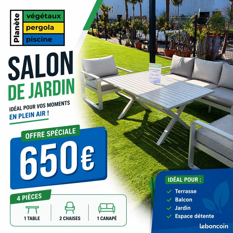 🪑 Salon De Jardin Aluminium Luxe Prix Direct (image 1)