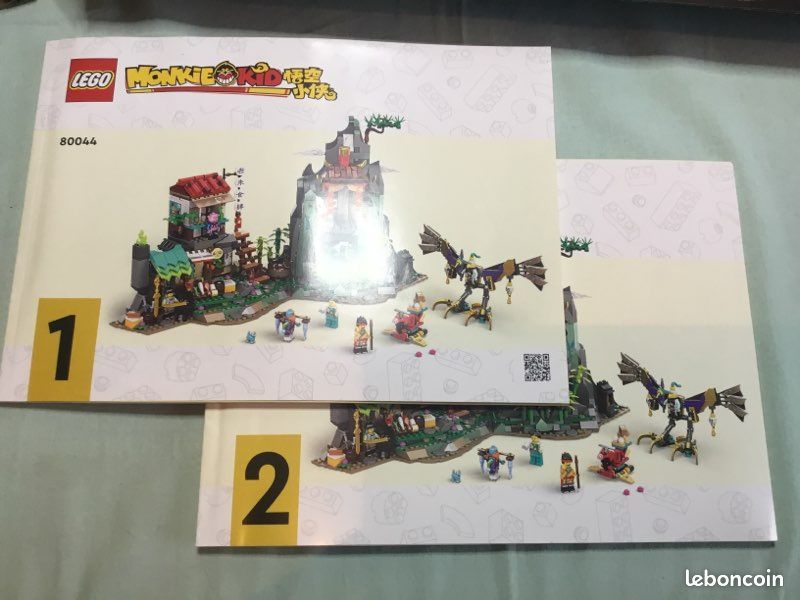 PAS D’ENVOI LEGO MONKIE KID 80044 MONKIE KID’S TEAM HIDEOUT complet avec boîte et plan plus pièces détachées supplémentaires (image 19)