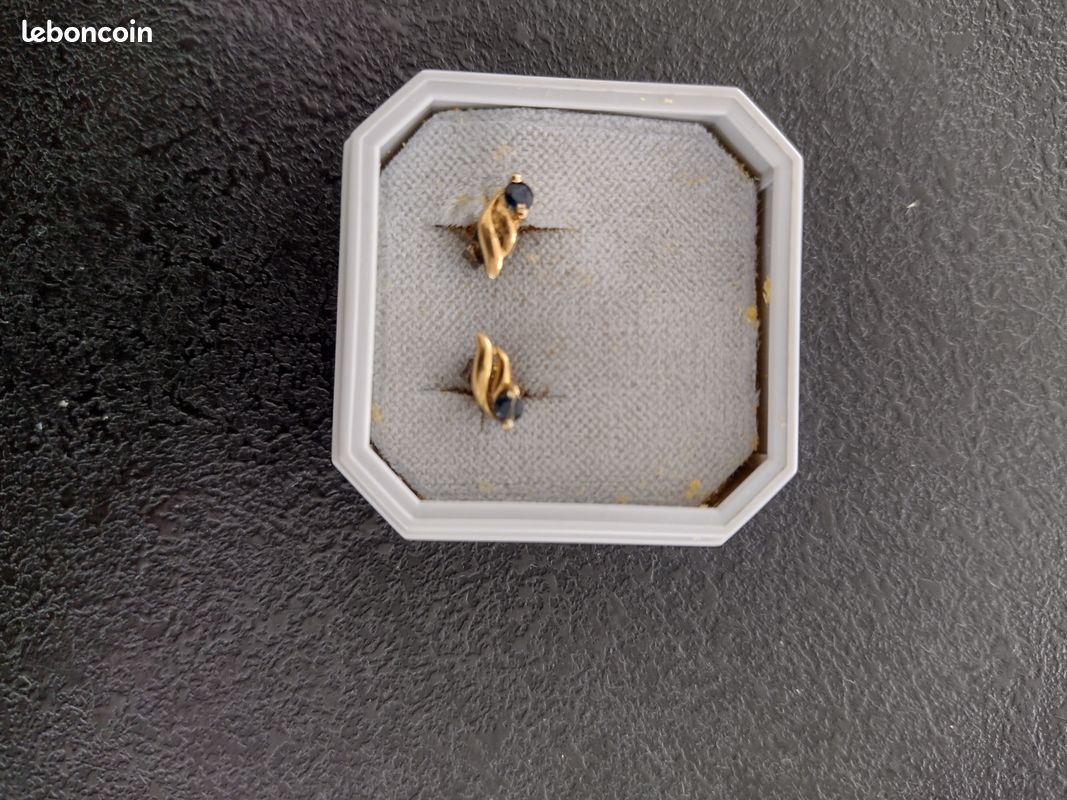 Boucles d'oreilles saphir (image 2)