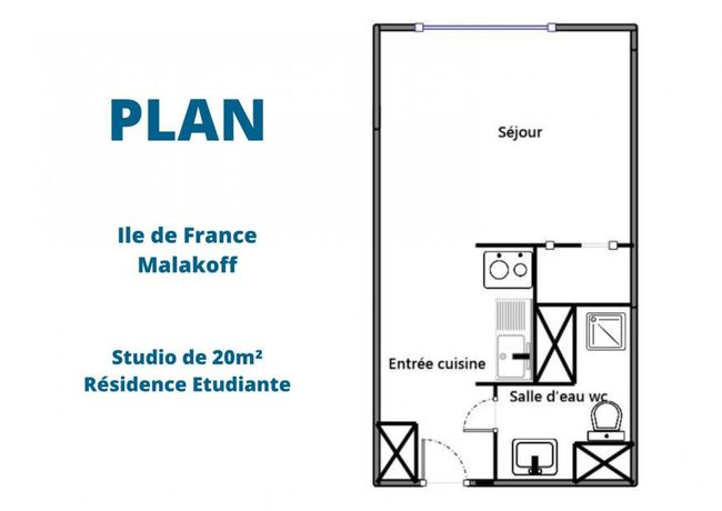 Appartement a louer malakoff - 1 pièce(s) - 20 m2 - Surfyn