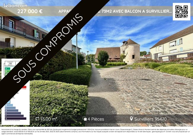 Appartement 4 pièces 73 m²