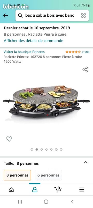 2 Appareils à pierrade et raclette 8 personnes (image 2)