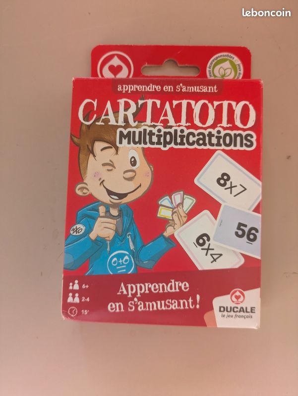 Jeu De Cartes Cartatoto Multiplications - Jeu Éducatif Enfant Nouvelle Version Française Avec Cartes Offertes
