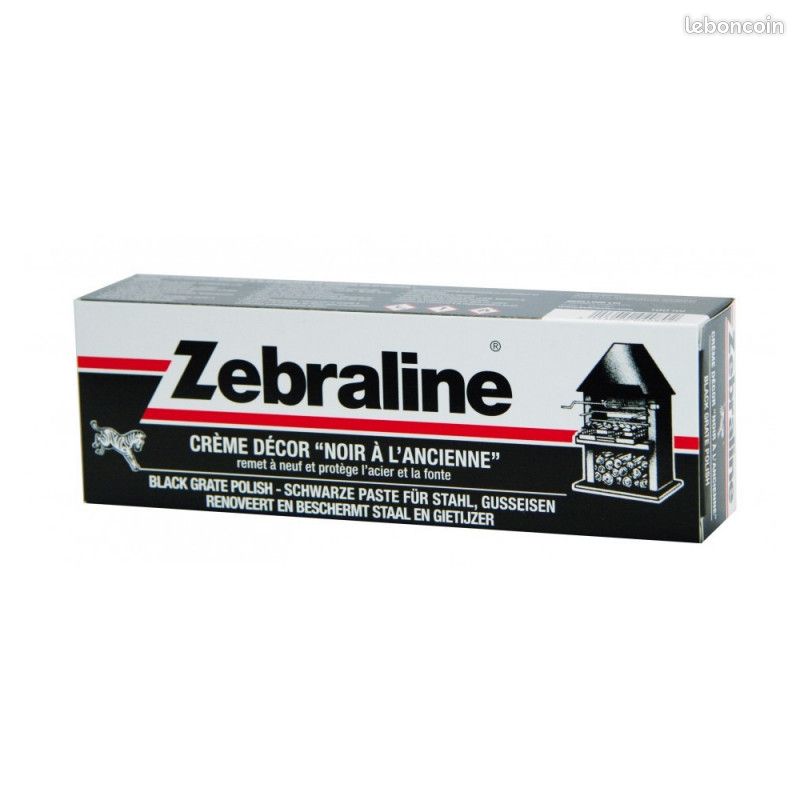 Zébraline tube 100ml rénovateur fonte acier cheminée barbecue insert – crème graphite noir ancien protection anti rouille corrosion poêle ferronnerie haute température. Livraison dnas toute la France (image 1)