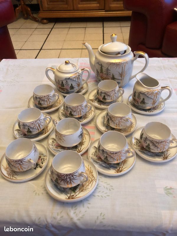 Service a thé porcelaine (image 1)