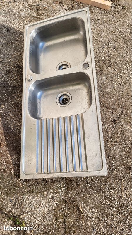 Evier 2 bacs inox (image 1)