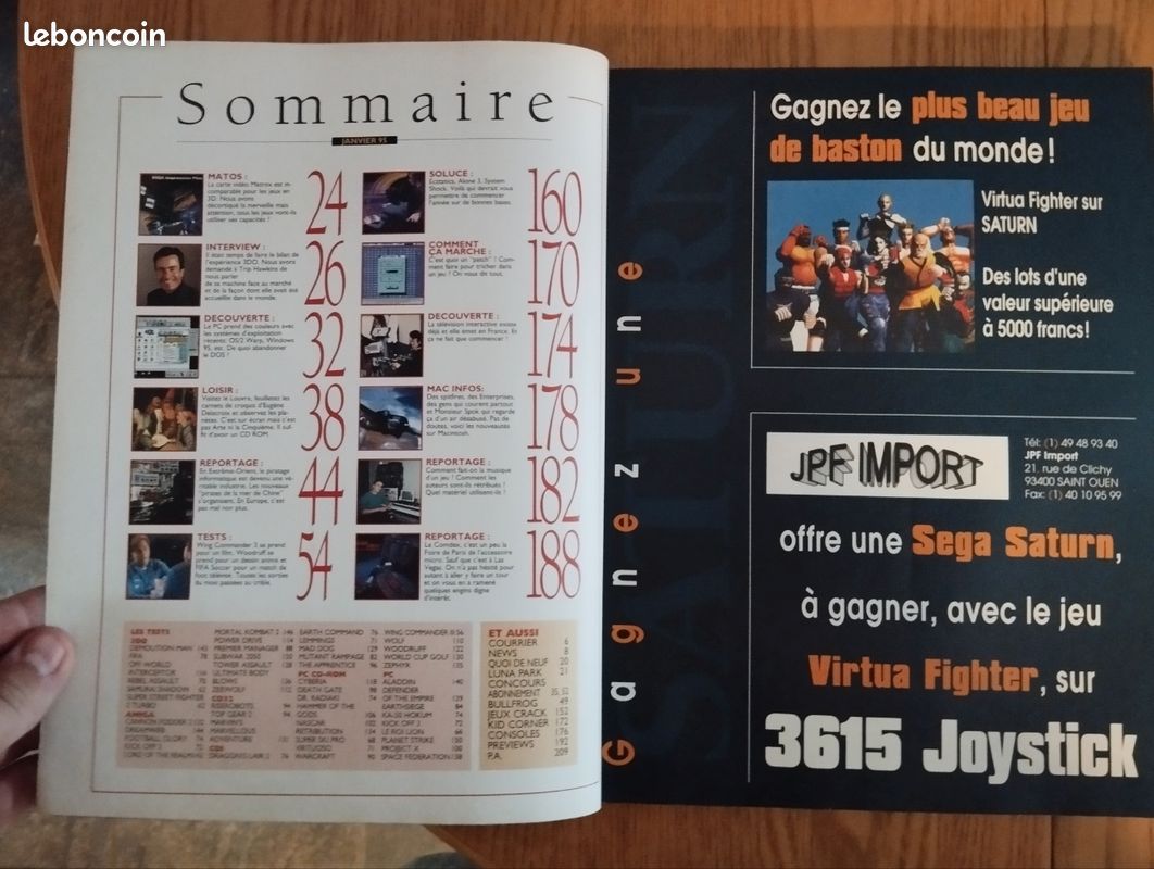 Magazine Joystick N°56 (Janvier 1995) Wing Commander III, Warcraft, Star Wars (image 2)