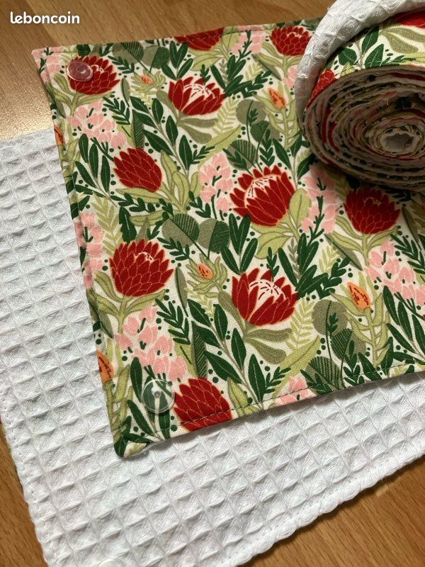 Essuie tout lavable • Grosses Fleurs • lot de 6 feuilles (image 2)