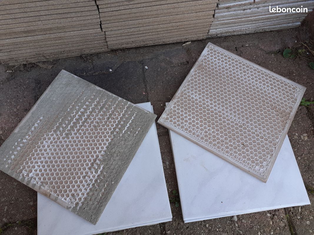Carreaux carré blanc marbré gris 200 x 200 ep 6,5 200X200 carrelage blancs LOT A (image 2)