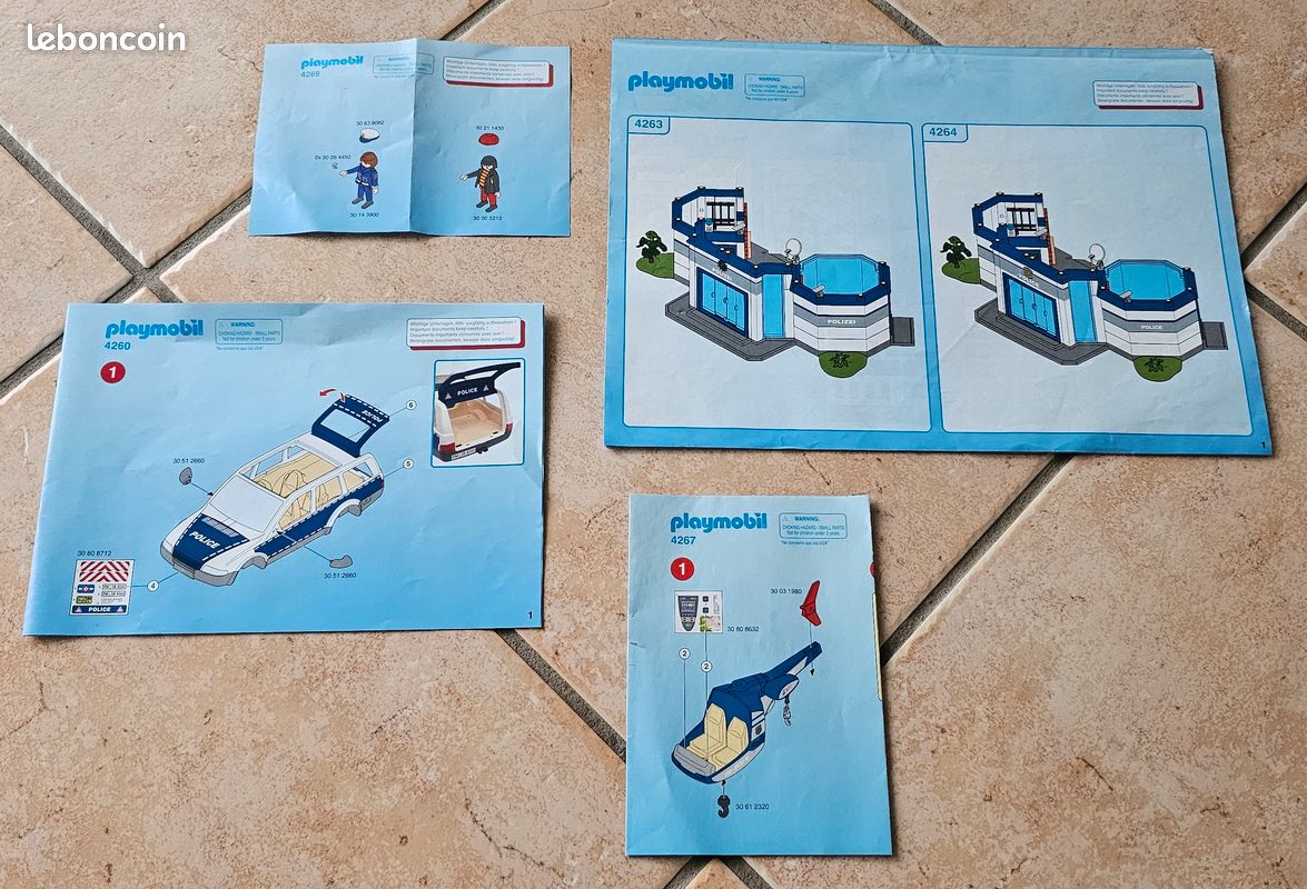 Playmobil – Le Commissariat De Police (Réf. 4264) Bâtiment Complet