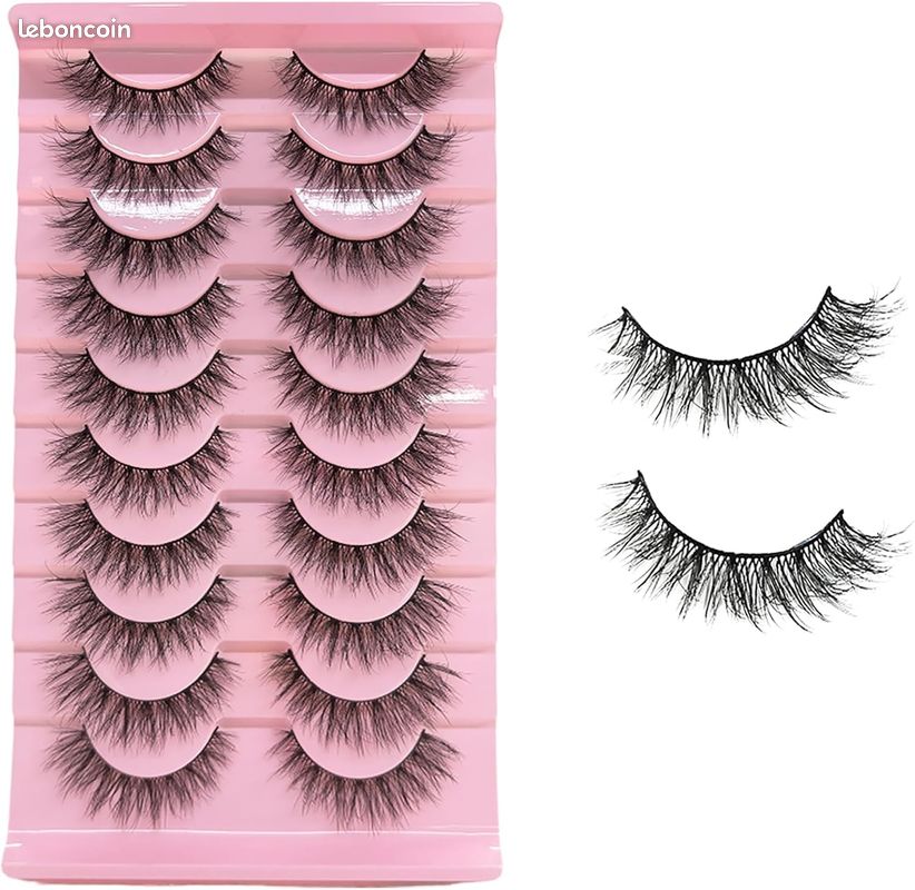Faux Cils 3D Naturel Vison - 10 Paires Volume Intense, Marque MYTEX-SHOP, Neuf