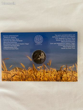 Estonie 2022 - 2 Euro Commémorative - Gloire à l'Ukraine - Colorisée #5