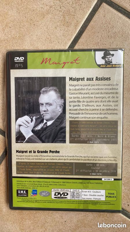 Maigret aux Assises Maigret et la Grande Perche DVD Jean Richard N°5 (image 2)