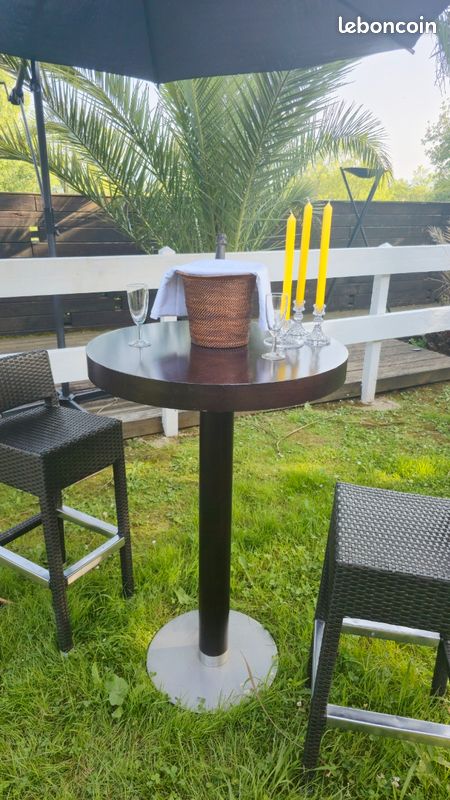 3 Tabourets tresses haut bar terrasse (image 1)