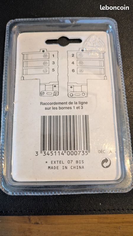 Fiches mâles téléphone Extel – neuves sous emballage (lot de 3) (image 3)