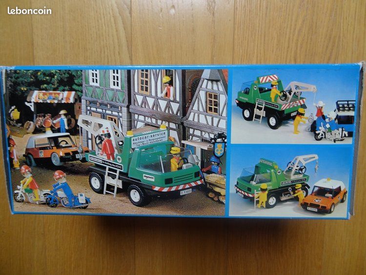 Playmobil camion de dépannage et voiture set 3473 V1 rare en boite vintage neuf dépanneuse (image 5)