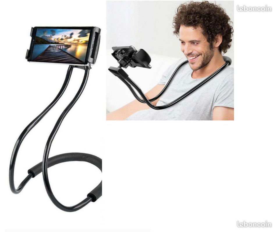 Support téléphone paresseux cou flexible et pratique pour vidéos et reseaux sociaux (image 1)