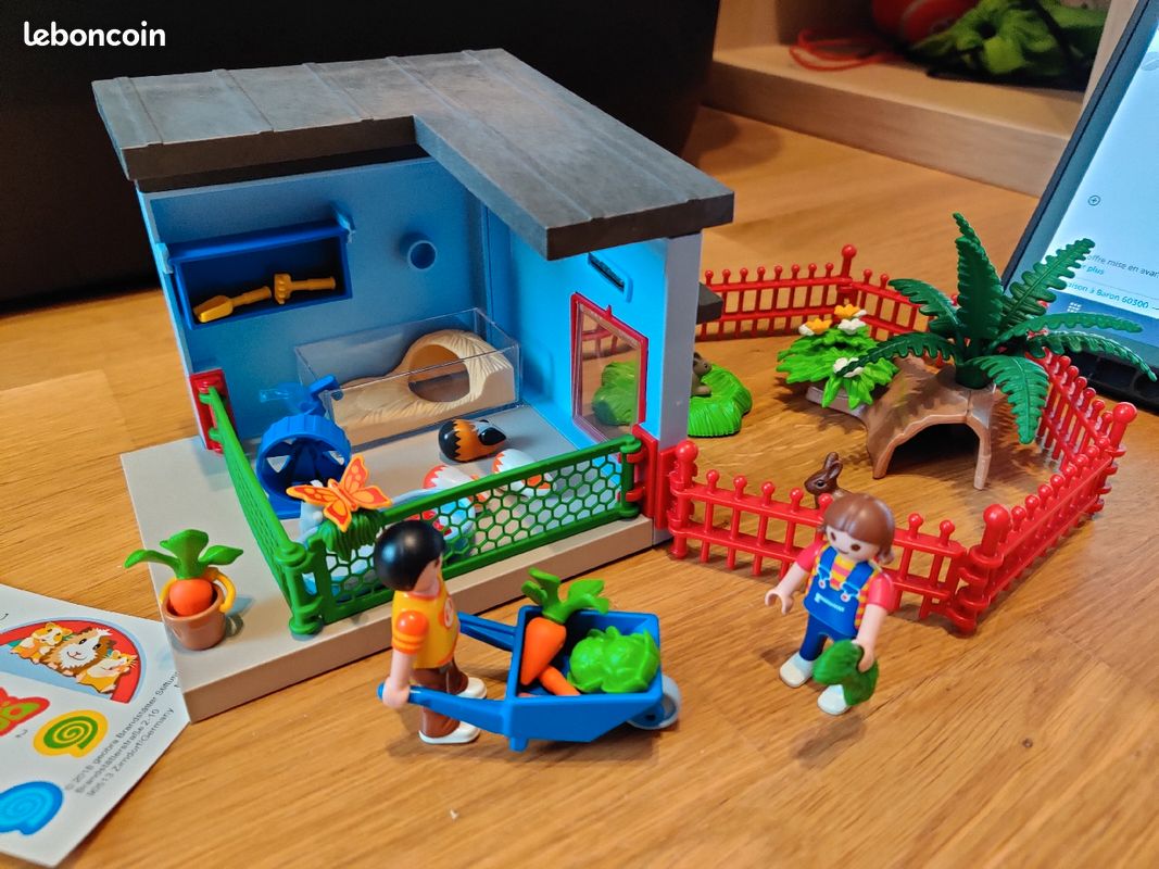 Playmobil Maisonnette des rongeurs et lapins (No 9277) + Enfants avec petits animaux (No 70137) (image 3)