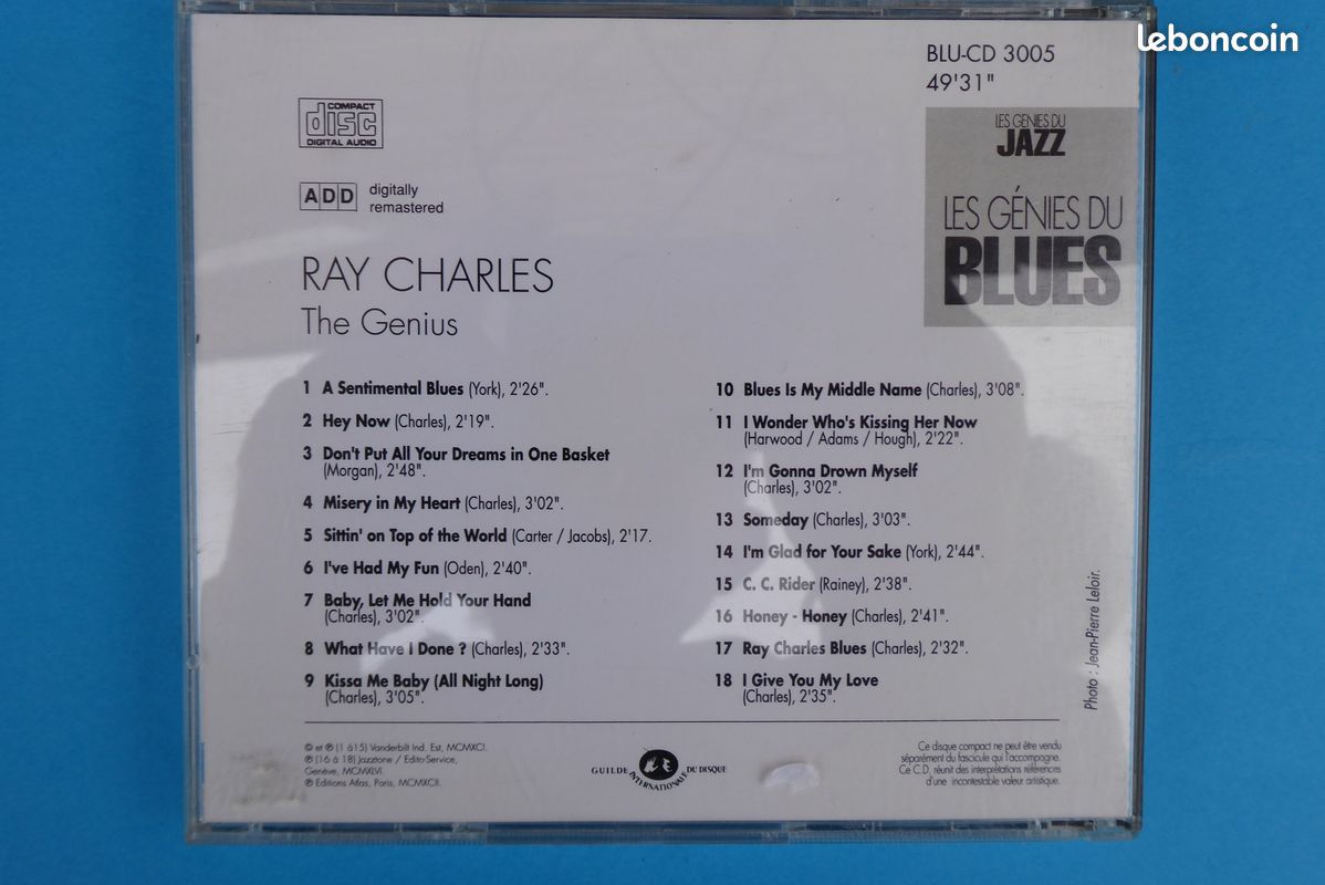 Cd: ray charles les genies du blees ( cd624 ) 13 (image 2)