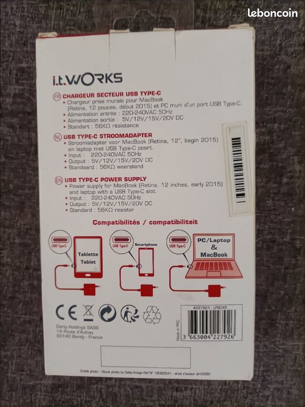 Chargeur secteur type c (image 2)
