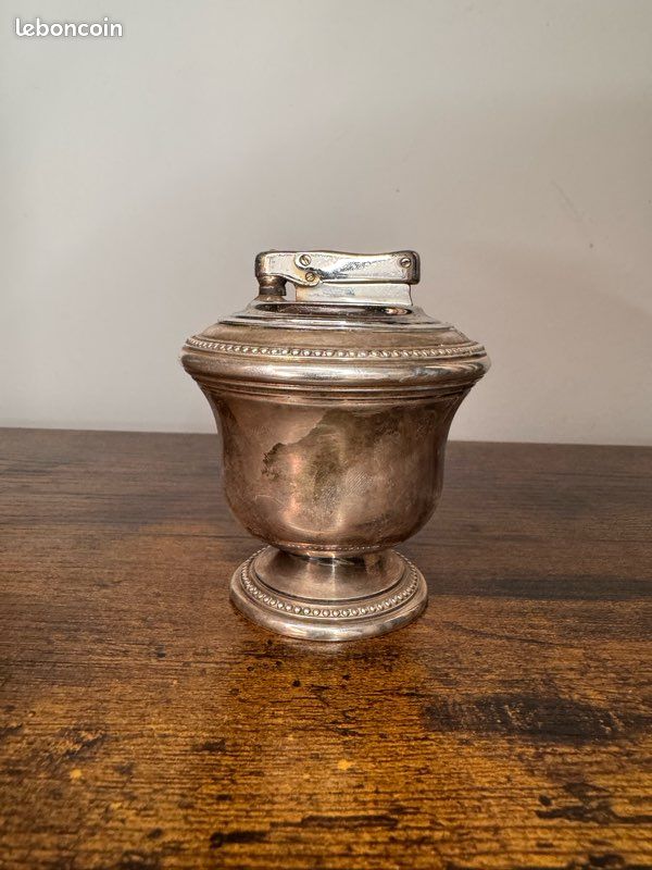 Briquet de Table Orfèvrerie CHRISTOFLE GALLIA (Métal Argenté) - Mécanisme COLIBRI (image 2)