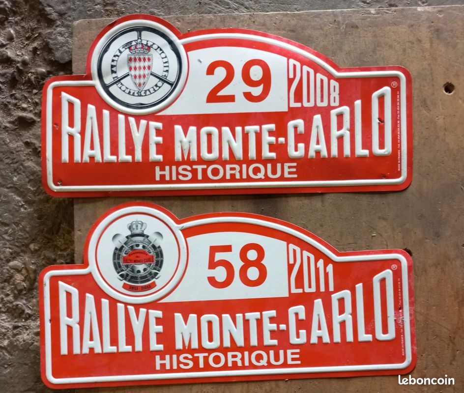 Plaque Métal Souvenir Rallye Monte Carlo Historique 2013 - 30x15 Cm - Neuf