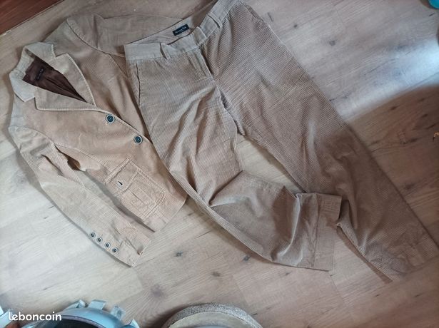 Tailleur Pantalon Christine Laure - Taille 40/42 Marron - Occasion Très Bon état