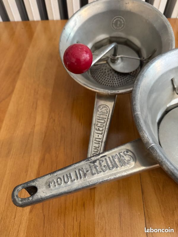 Moulin legumes vintage Moulin-Légumes aluminium 2 tailles passoire retro cuisine (image 2)