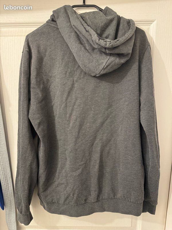 Pull Everlast Homme Taille M - Gris Et Noir - Capuche, Zip - Sport Et Détente