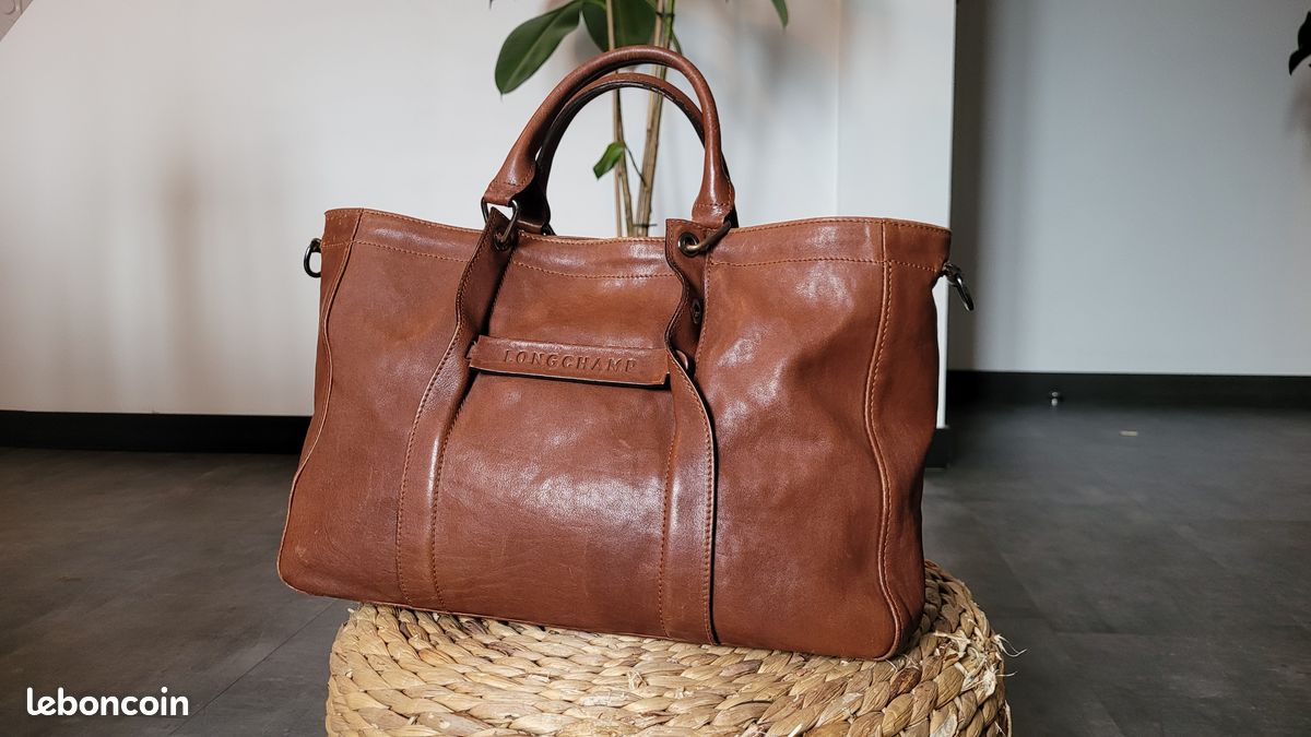 Sac à main Longchamp 3D Cognac (image 1)