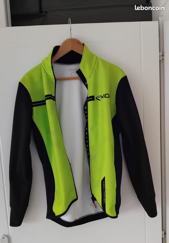 Veste De Cyclisme Ekoi Corsa – Homme – Taille L – Noire/citron Vert – Occasion