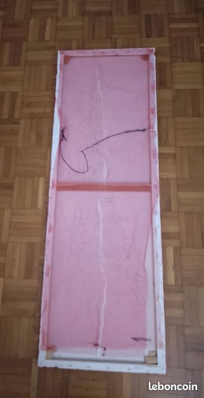 Grand tableau Tour Eiffel à paillettes – création artisanale 120 × 40 cm (image 3)