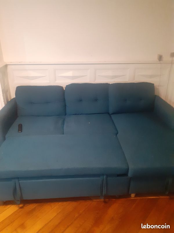 Canaper convertible bleu canard (image 3)