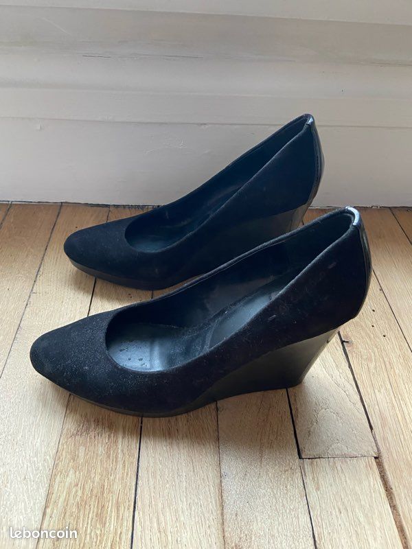 San Marina Escarpins Noirs Chaussea Taupe San Marina