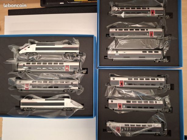 JOUEF HJ3016 H0 SNCF, TGV Duplex Carmillon, Set Complémentaire De 3 Pieces 147700